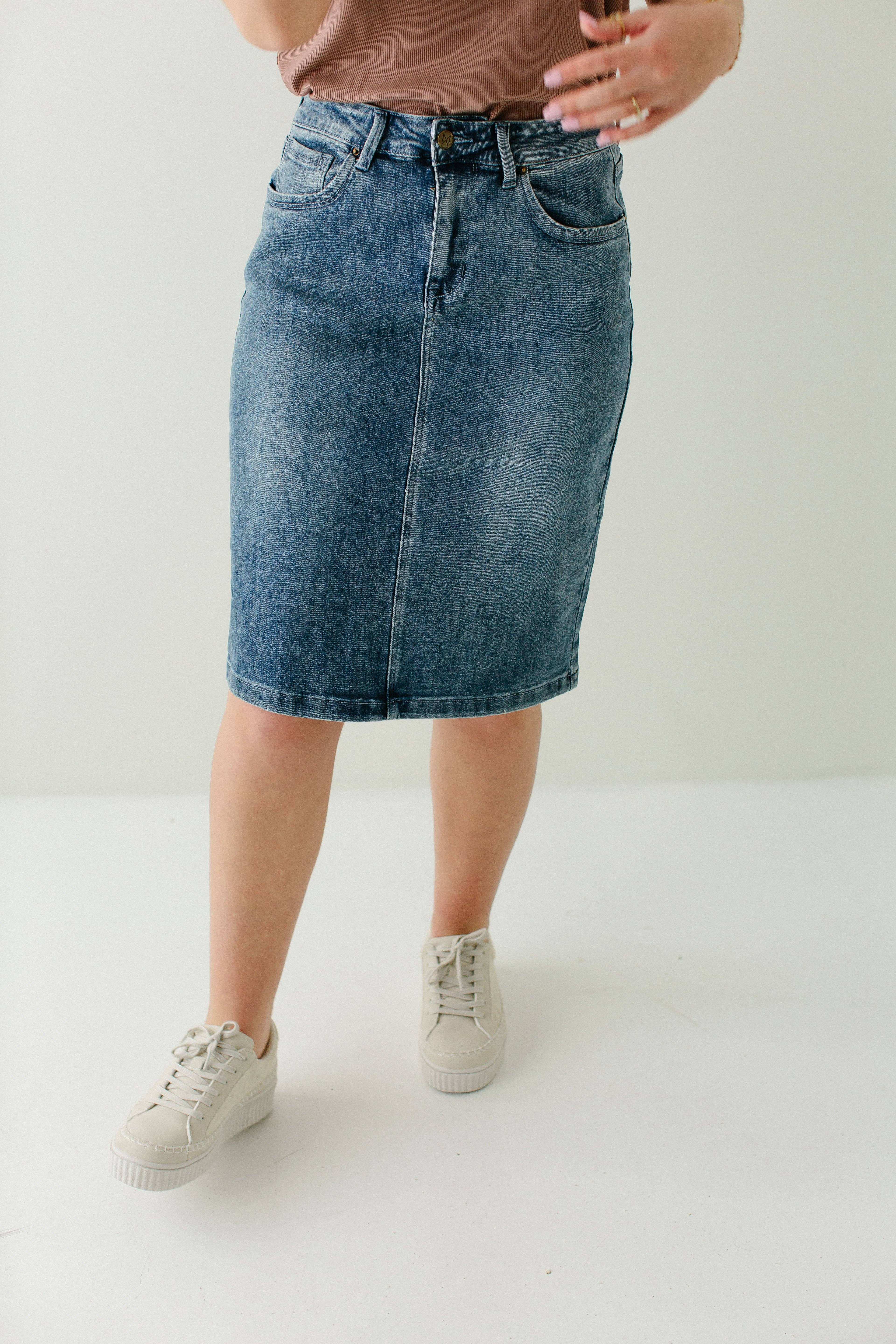 The Main Street Exchange - Vente Jupe – femme - Jupe en denim 100 % coton 'Kyra'5