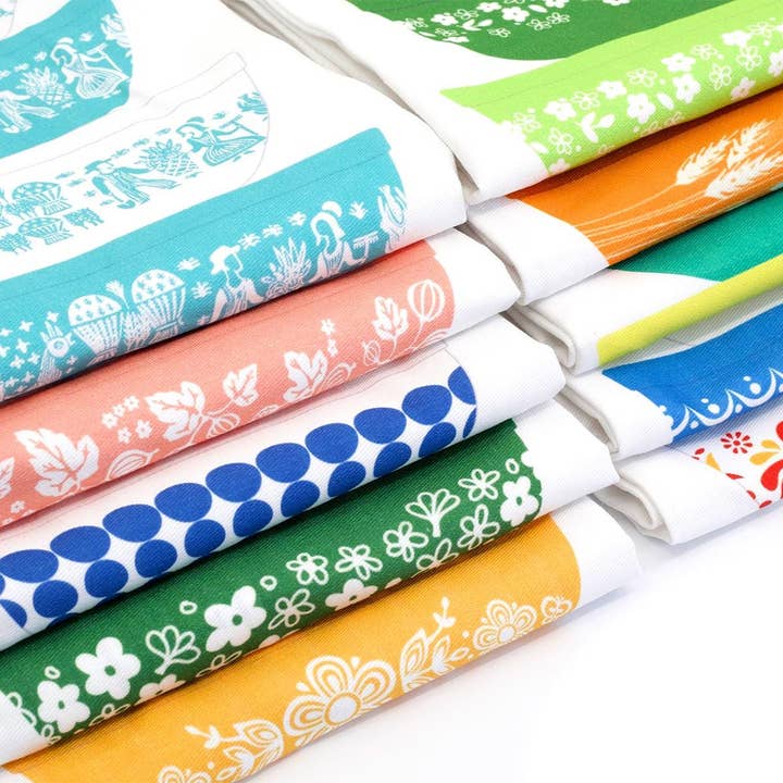 Twinkltoast - Wholesale Tea Towel - Pyrex-Inspired Tea Towel Cotton – Retro Kitchen Gift6