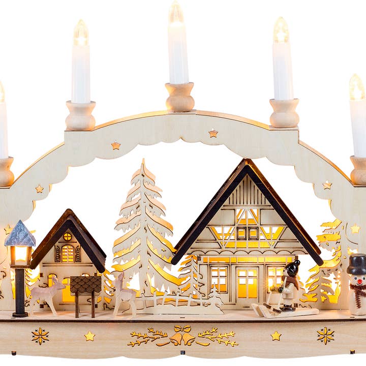 Arc lumineux « Weihnachtsromantik » avec éclairage à piles et transformateur pour la vente par HGD