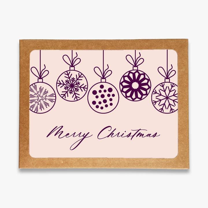 Conjunto de cartões de saudação em caixa de enfeites de Natal | Pack de 8 por atacado de Blú Rose