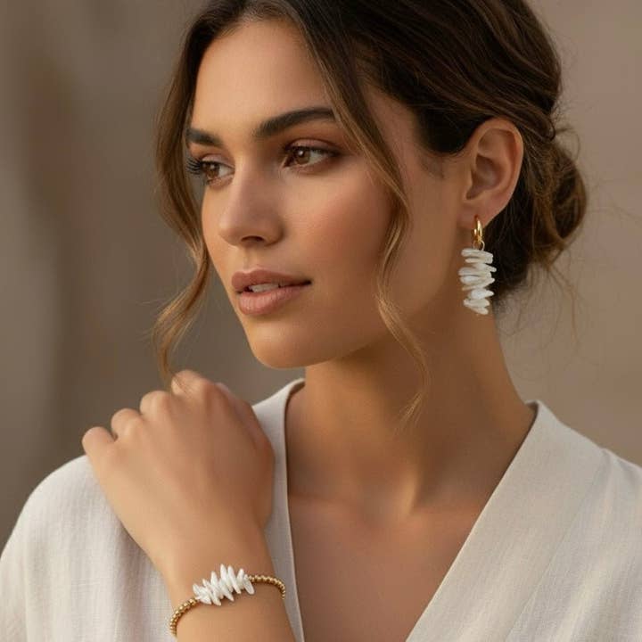 OE! - Wholesale Hoop Earrings - Shell Petals - cerchietti3