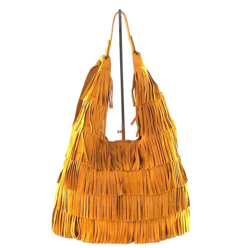 MILANO AMOUR – Großhandel Tragetasche – Damen – ANNABELLE Wildleder-Fransen-Shopper8