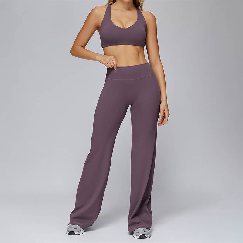 WONDERXFANS – wholesale Activewear set – Women′s – Sports bra+Loose sweatpants 2-piece set0