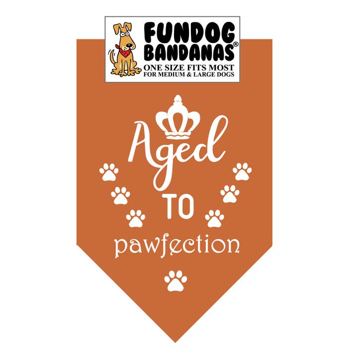 Assorted Colors 5 Pack - Aged to Pawfection Dog Bandanas for wholesale on Faire4