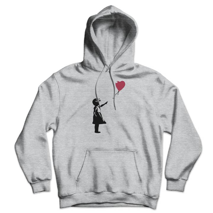 Art-O-Rama Shop - Venta al por mayor Sudadera con capucha - Unisex - Sudadera unisex con diseño de La chica del globo rojo de Banksy
