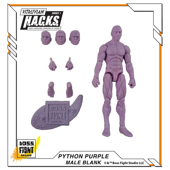 Boss Fight Studio Llc - Wholesale Figurine Toy - Kids - Vitruvian H.A.C.K.S. Action Figure Blank - Male Body