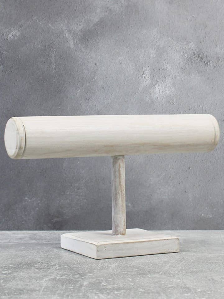 EL1001W LONG WOODEN BRACELET T-BAR for wholesale by Suzie Blue