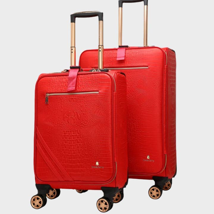 Tote&Carry - Wholesale Luggage - Apollo 2 Suitcase 2 Piece Set in Red