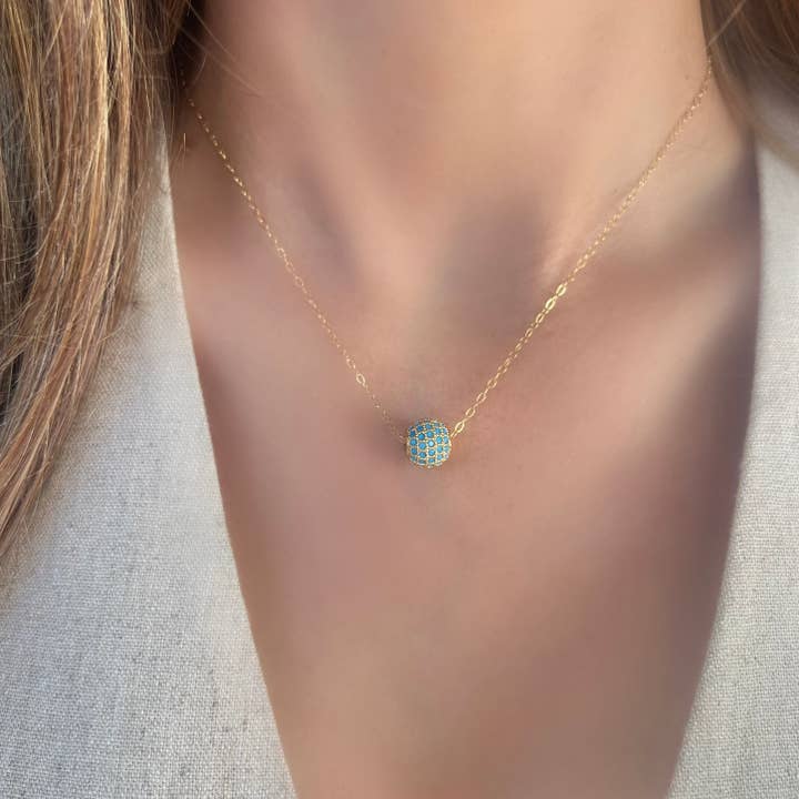 Vegas In Aqua Necklace for wholesale by LPL Creations