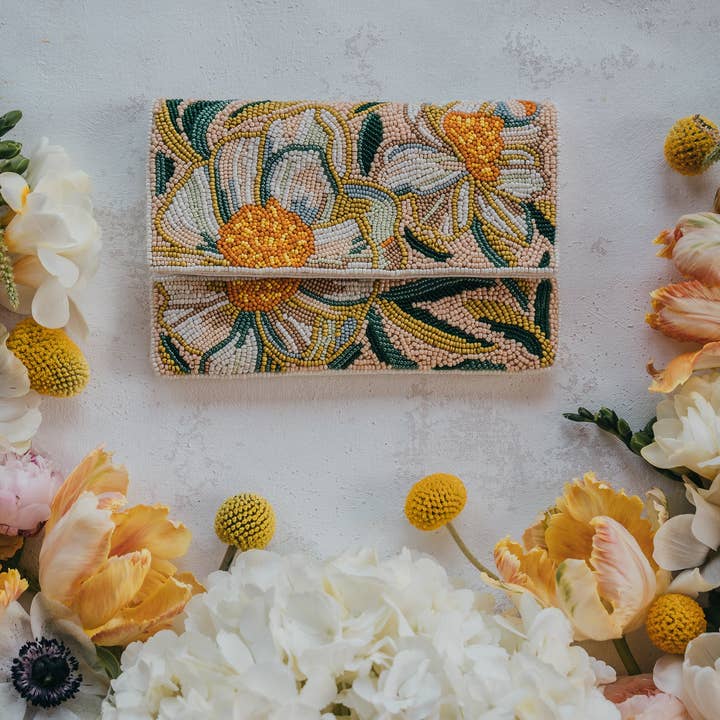 GraceLaced by Ruth Chou Simons - Wholesale Clutch Bag - Women's - Claire de Lune Beaded Clutch