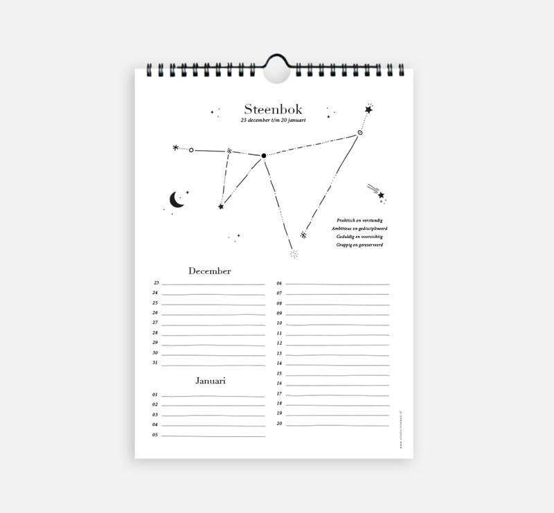 Studio Hoeked - Wholesale Calendar - Birthday Calendar - Zodiac Signs3