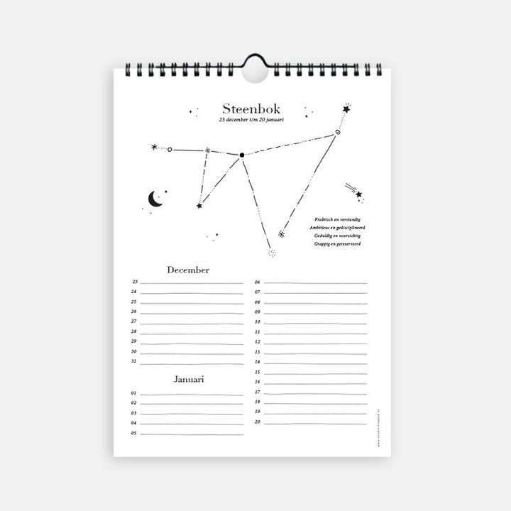 Studio Hoeked - Wholesale Calendar - Birthday Calendar - Zodiac Signs3
