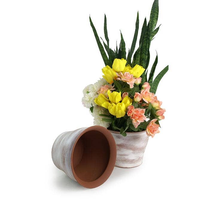 Buhi Imports - Wholesale Plant Pot - 10-Inch Spun Iron Bell Planter – Aged Terra Cotta Finish2