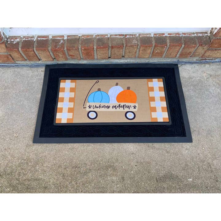 Magnolia - Wholesale Door Mat - DOORMAT INSERT WELCOME AUTUMN WAGON1
