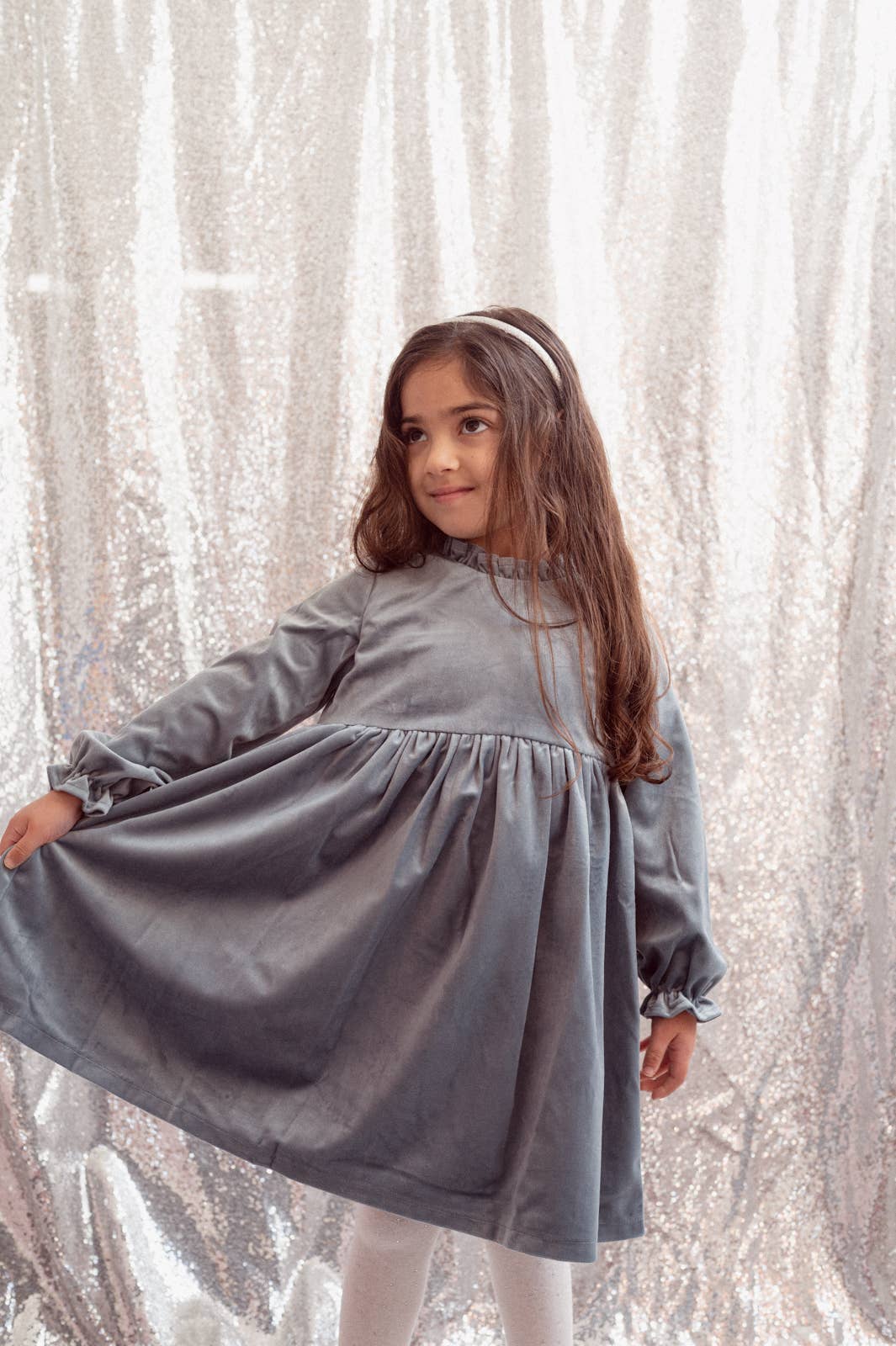 Strawberry Jam Kids - Vente Robe – enfant - Robe d'hiver en velours bleu pour bébés et petites filles de Noël1