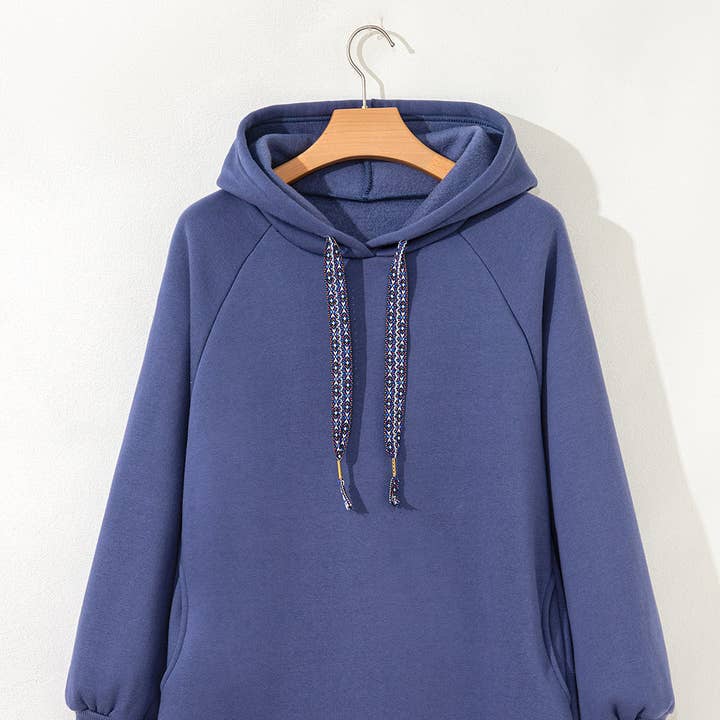 Dirty blue Fleece Lined Adjustable Drawstring Oversize Tunic Hoodie and other Purchase Wholesale no drawstring hoodie. Free Returns & Net 60 Terms on Faire trending on Faire.