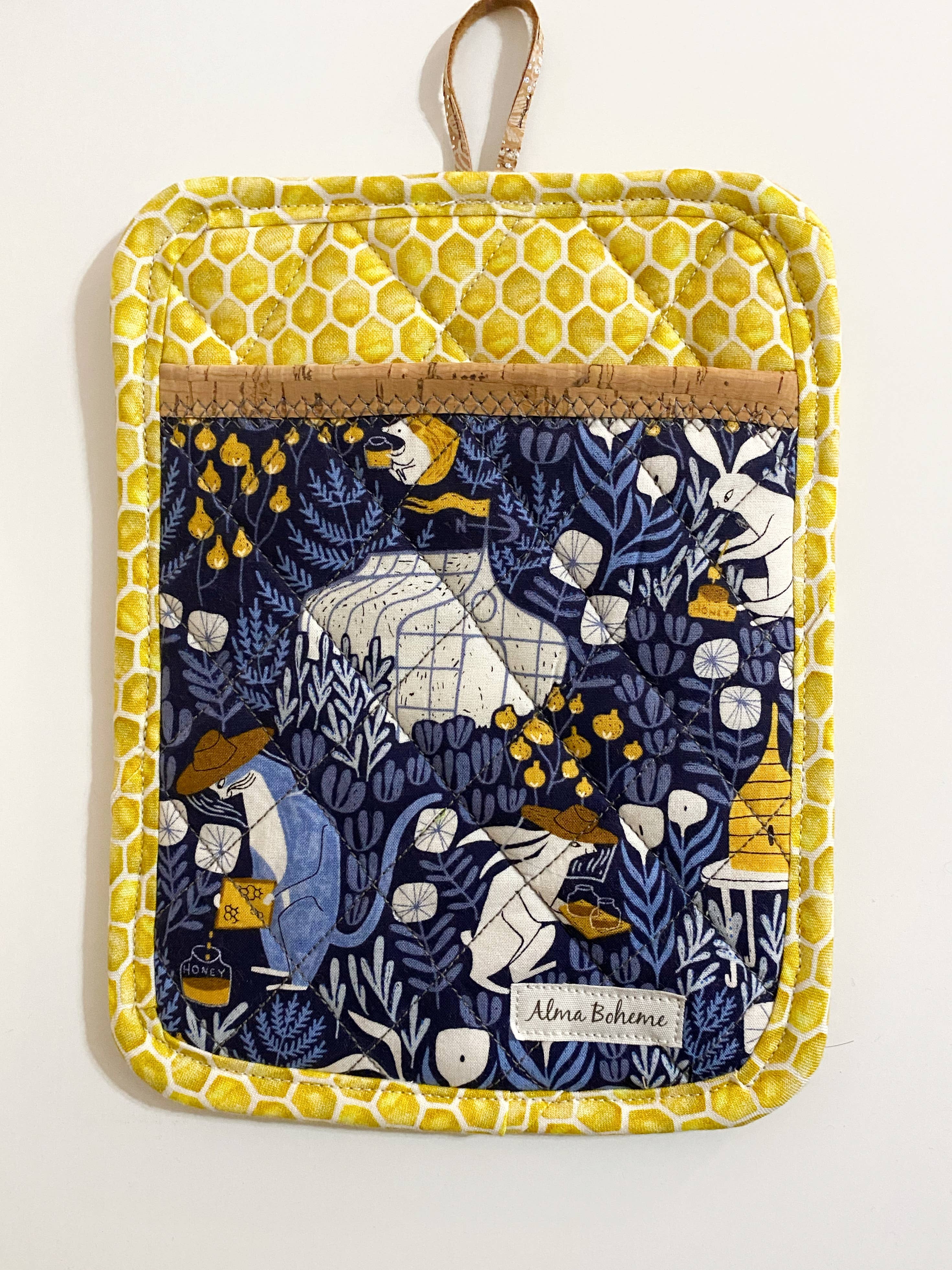 Alma Boheme Handmade - Wholesale Ovenwant/pothouder - Duurzame pannenlap van kurk en katoen met zakje26