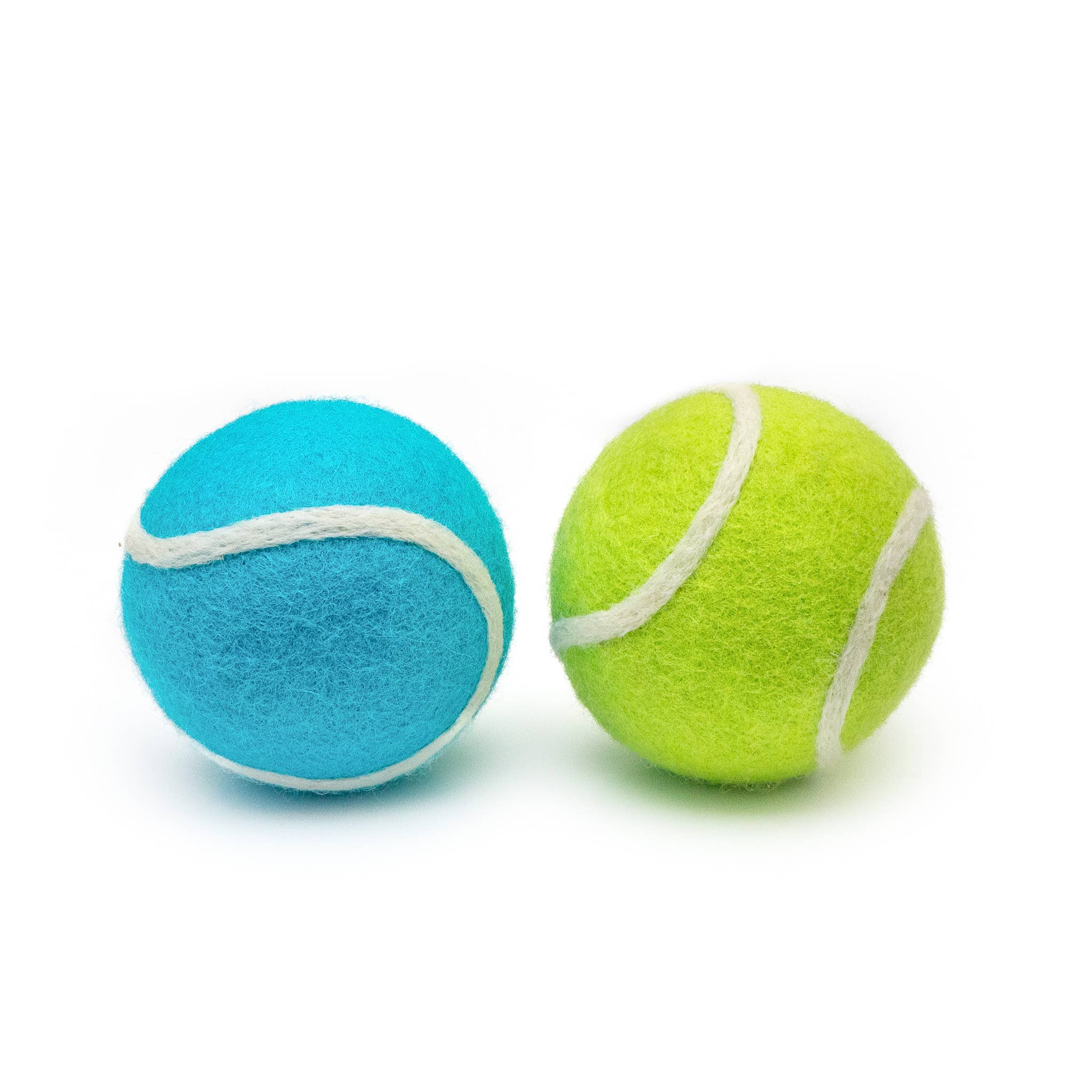 Friendsheep – wholesale Pet fetch ball – Dog – Pet Toy Tennis Wool Ball - Set of 2 - Dog Cat - TEAL & GREEN0