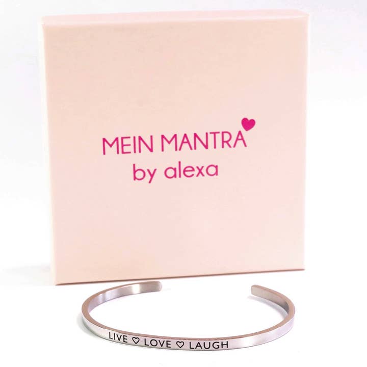 MANTRA BANGLE - LIVE LOVE LAUGH for wholesale by Mein Mantra