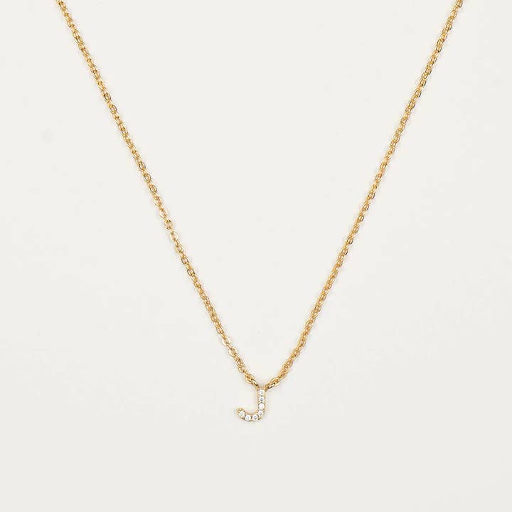 Brenda Grands Jewelry - Wholesale Jewelry Set - 18K Gold Dainty Shiny Initial Necklace - Set of 1621