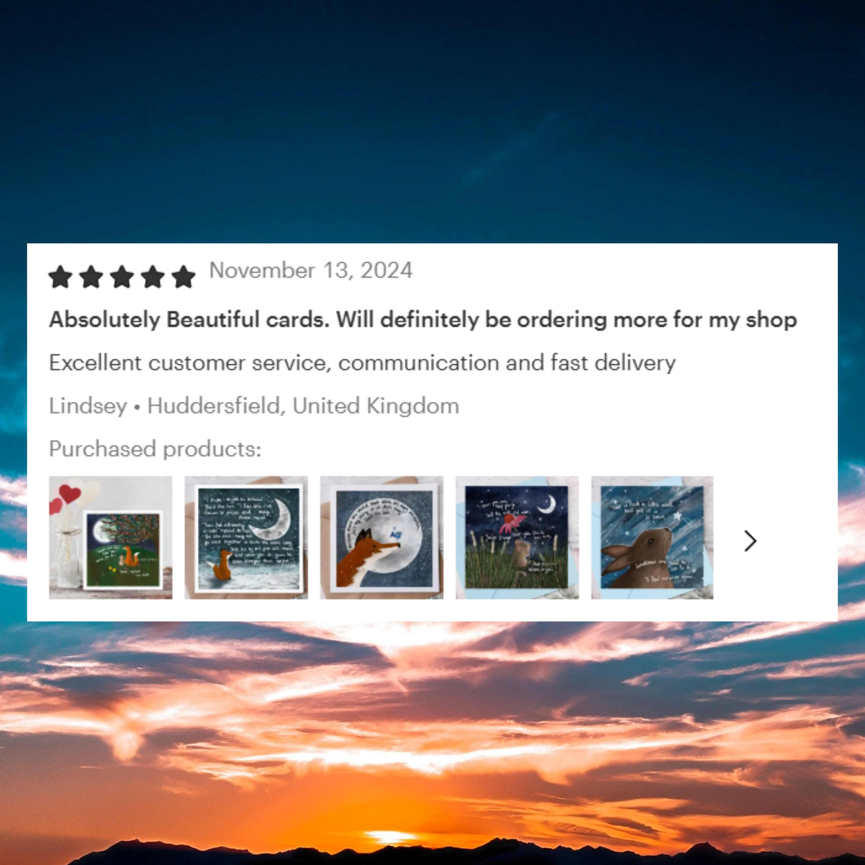 Fox Under The Moon - Wholesale Liefdeskaartje - "Liefdeskaart 'Naar de Maan en Terug'" door Fox Under The Moon7