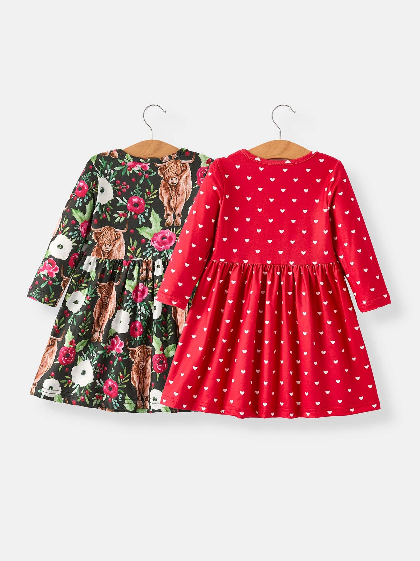 Rylee Faith Designs - Wholesale Dress Set - Baby - Winter Christmas Print Girls Dress Set (2 Pieces)13