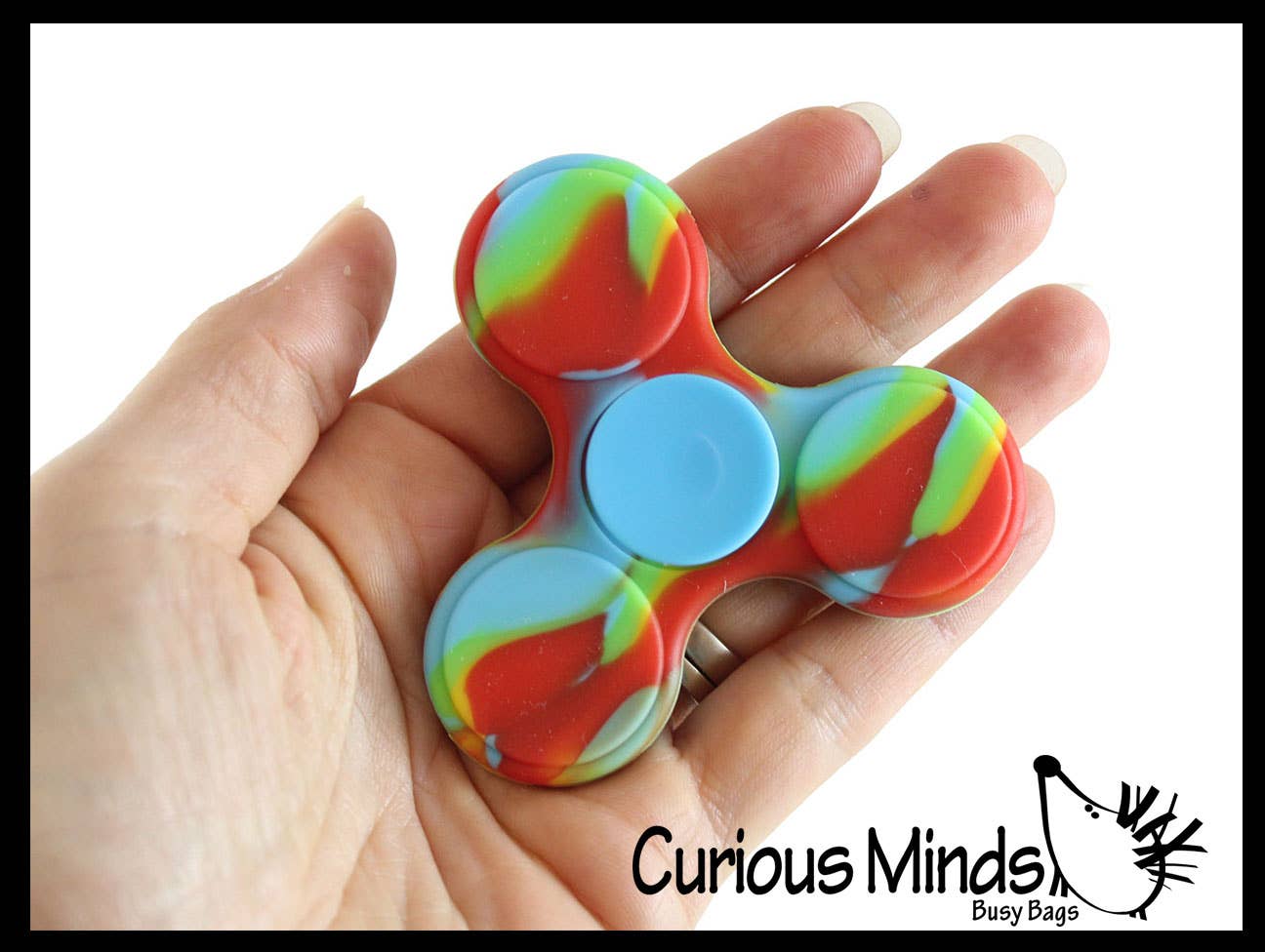 Curious Minds Toys - Wholesale Fidget Toy - Kids - 1 Silicone Tie Dye Fidget Spinner Toy - Spinning Hand Fidget3