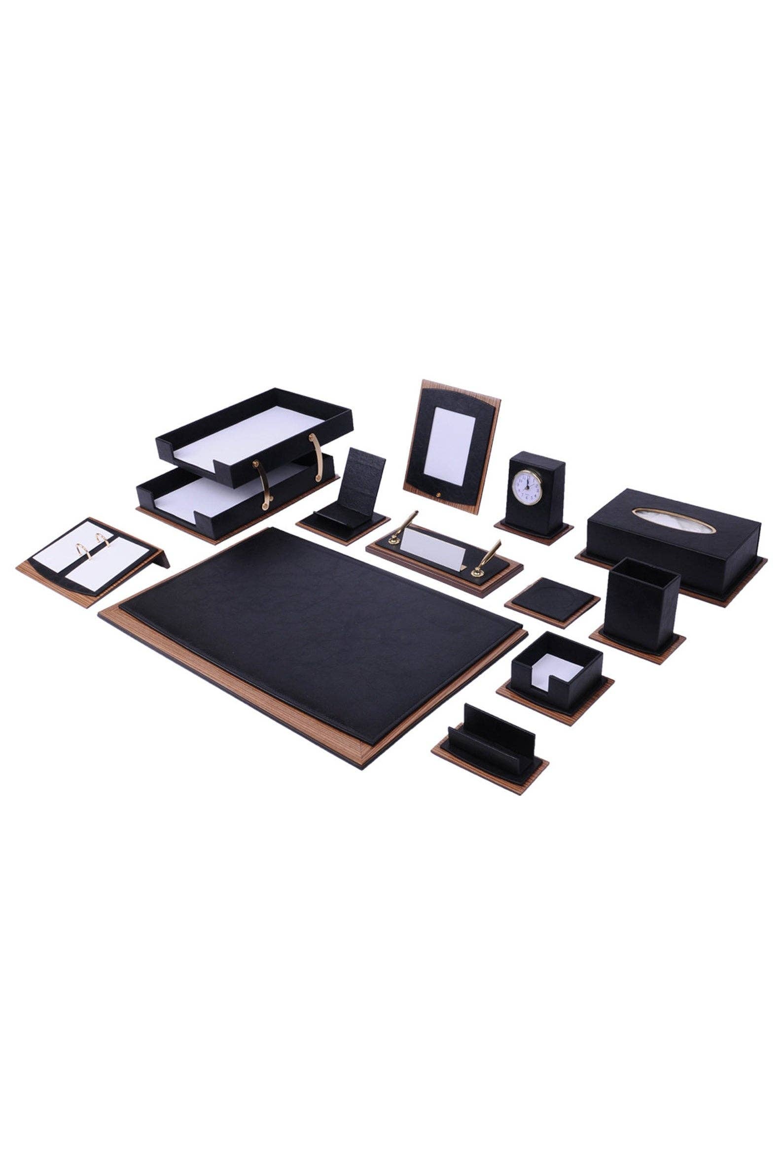 MOOG LLC - Venta al por mayor Juegos de escritorio - Juego de escritorio de lujo personalizado de piel MOOG, Lux, 14 piezas4