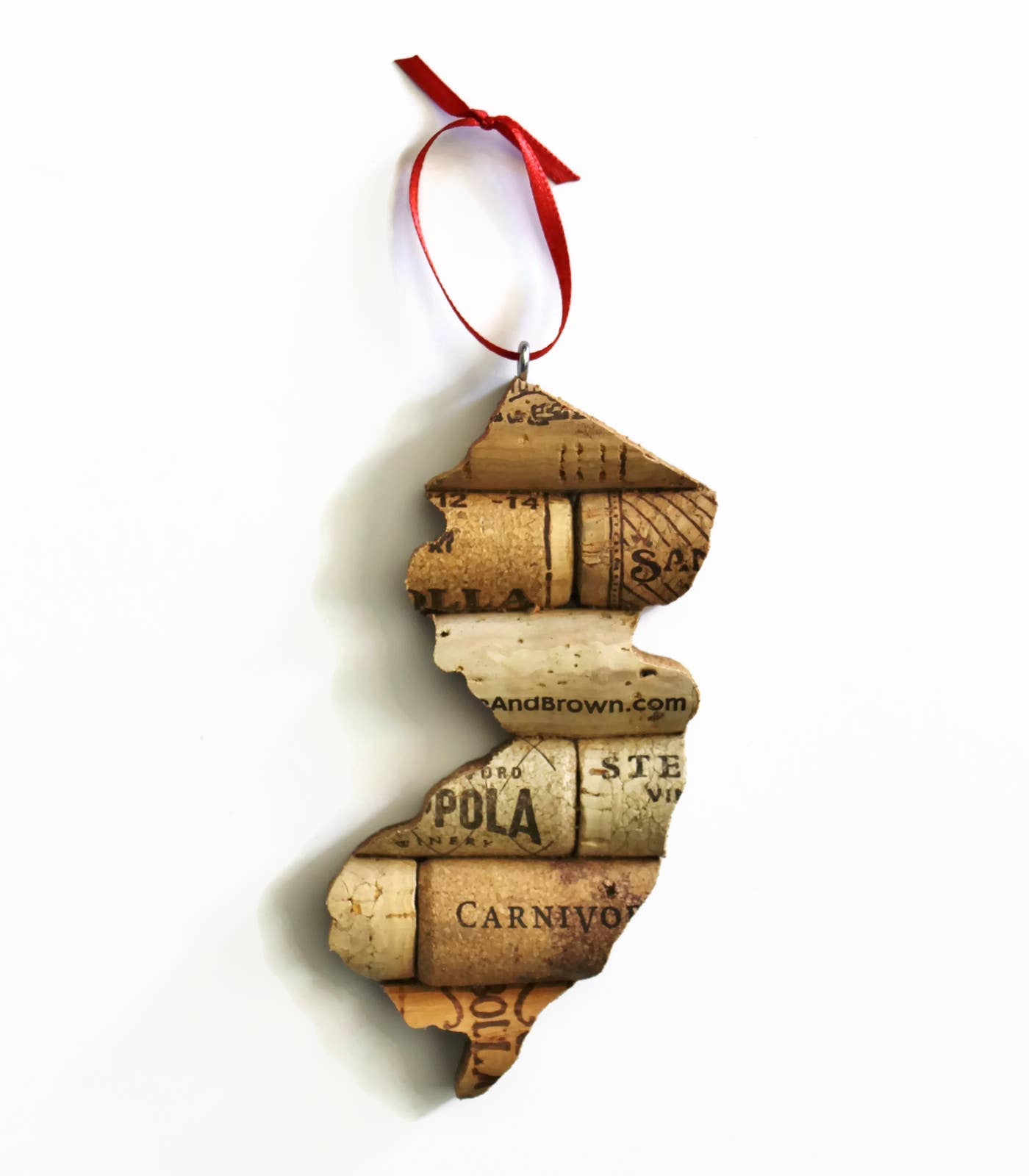 Desert Coastal Studios - Wholesale Ornament - Pick Your State Wine Cork Ornament - Gift for Wine Lover13
