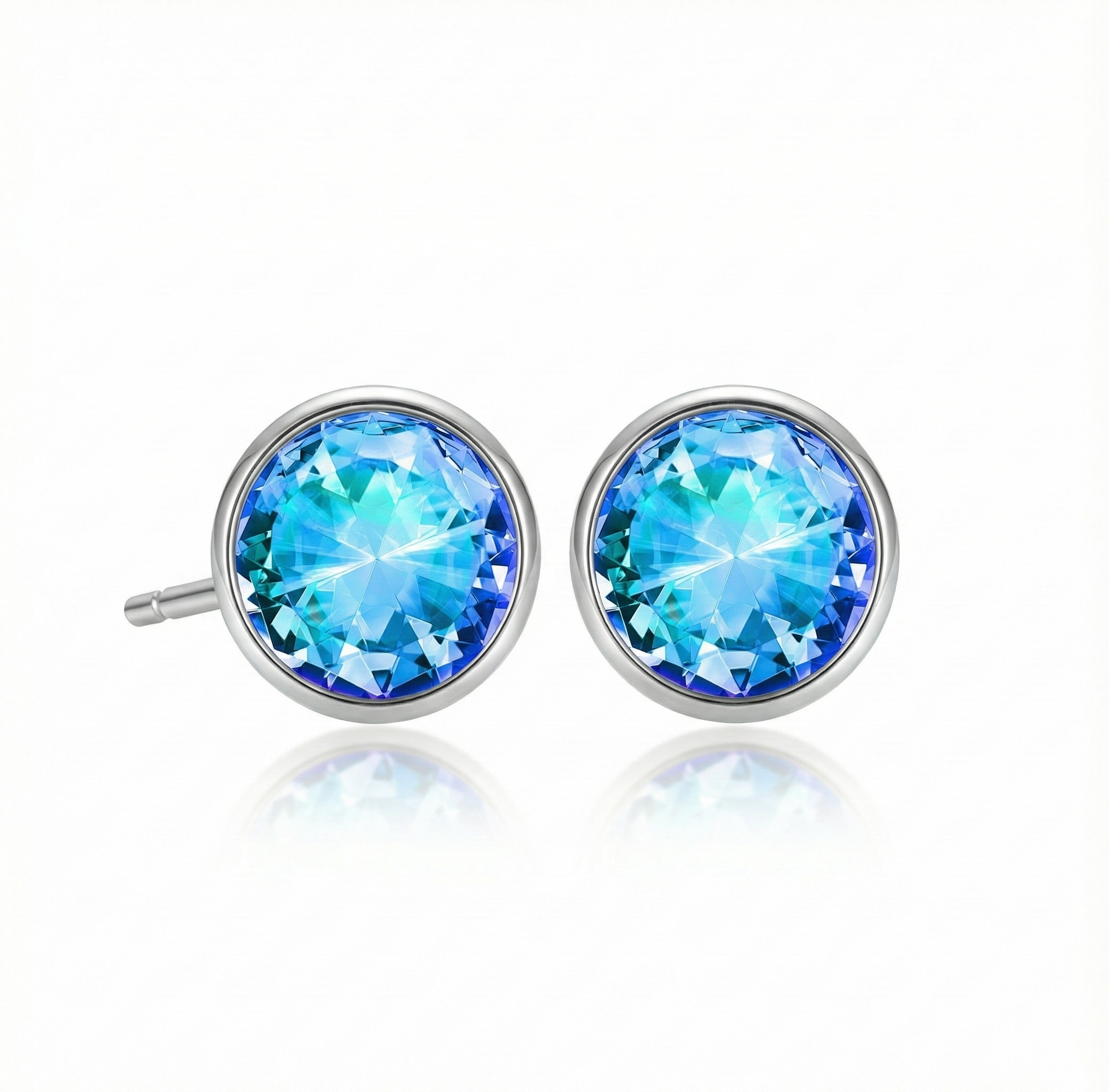 LeightWorks - Wholesale Stud/Post Earrings - ACJ - Halo Crystal Studs (5mm)0