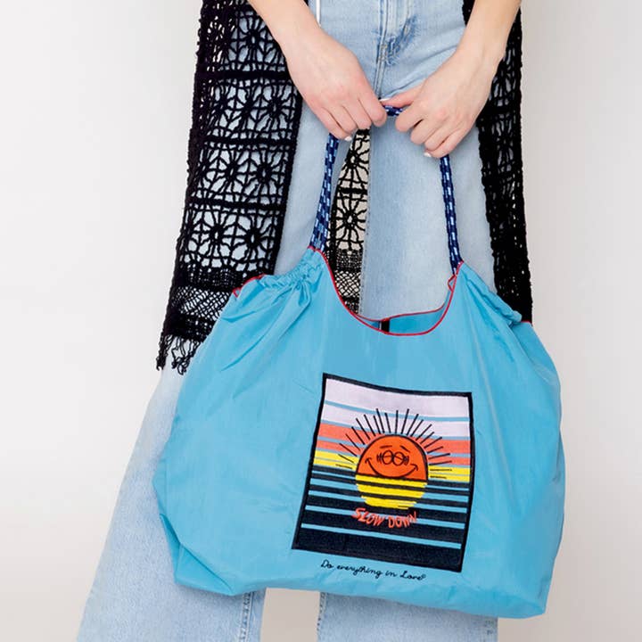 Sun Rope Nylon Tote Bag for wholesale by Sensibling Corp.