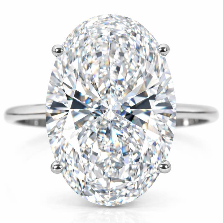 Anillo de compromiso de diamante solitario de 6 quilates Ct VS de laboratorio en oro de 14K para venta al por mayor de Geneve Diamond