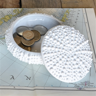 HomArt - Wholesale Jewelry Box/Organizer - Urchin Ceramic Box - Sm - White3