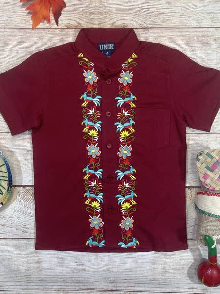 Jongens Cubaanse Mexicaanse Guayaberas 4-14 voor wholesale door Unik