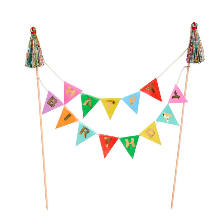 Hootyballoo by Club Green – wholesale Tårta/Cupcake Topper – Gratulationskort med vimpel, tårtdekoration & trådtofsar