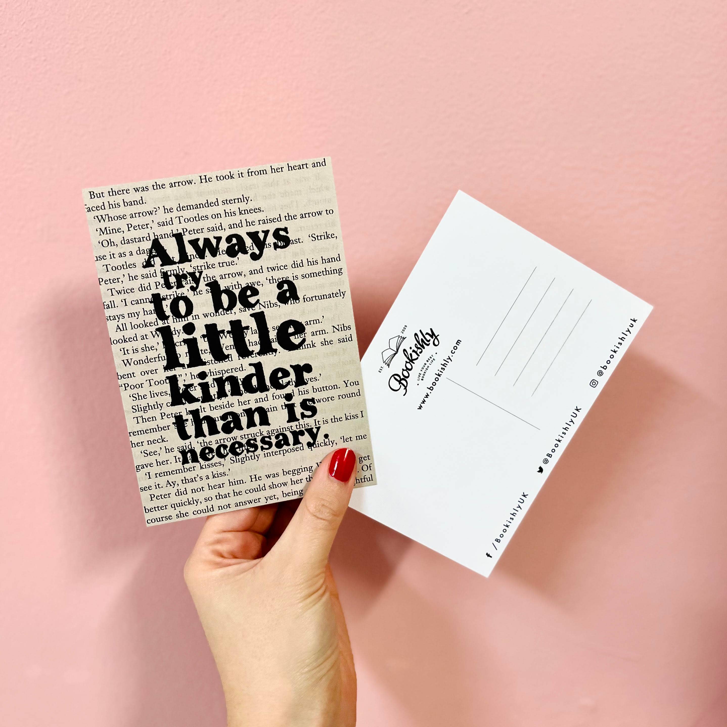 Bookishly (US Duties Paid) – wholesale Postcard set – Book Page Print Postcards - Set of 125