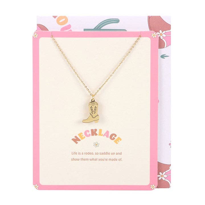 Something Different Wholesale – wholesale Everyday greeting card – Cowboy Boot Necklace on Greeting Card1