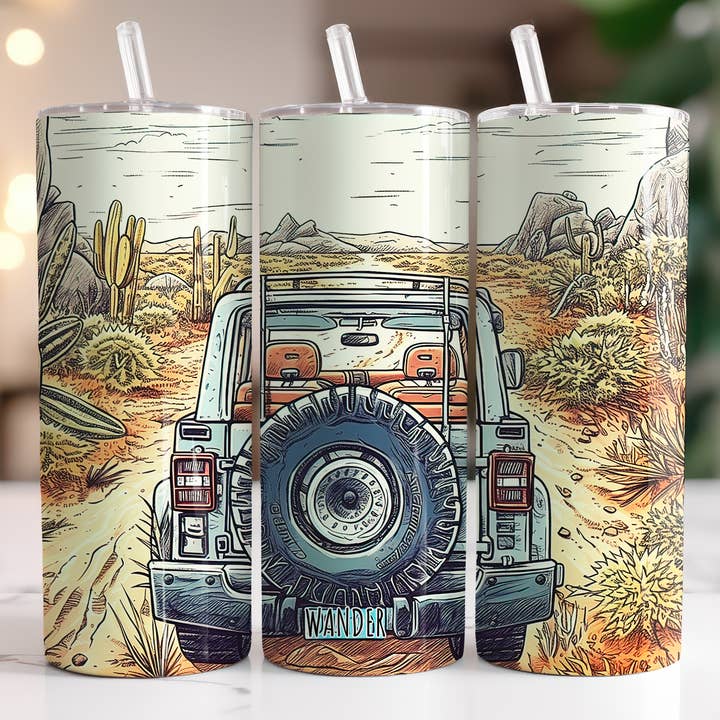 Reise Wunder Jeep | Becher für den Großhandel von Designs by Robyn