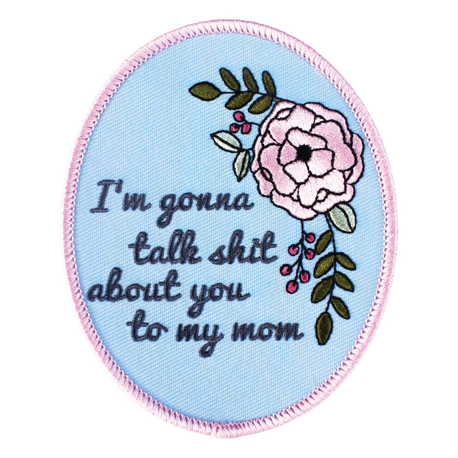 Wholesale Talk About You To My Mom Embroidered Patch for your store - Faire