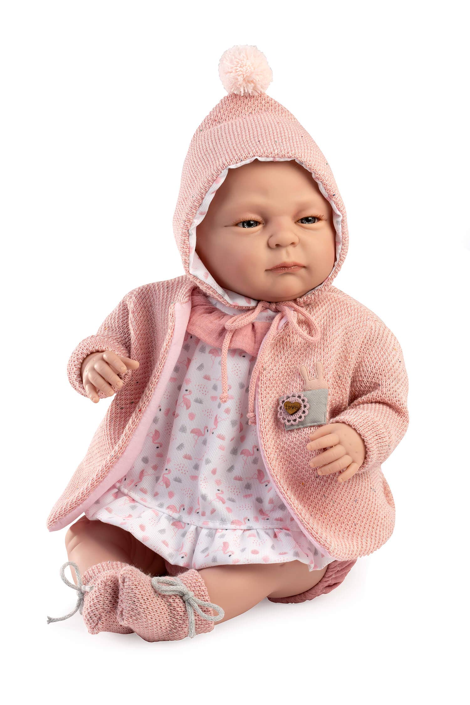 Raúl Arias Bernabeu - Wholesale Pop - Kinderen - Valeria pop met jasje en muts 50 cm met gewicht1