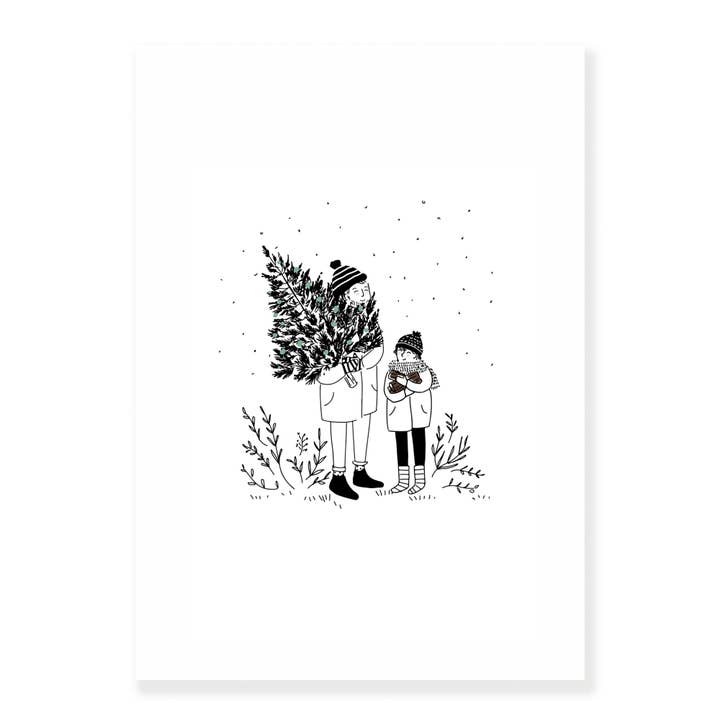Print in the Forest - Dad and Boy for wholesale by MY LOVELY THING