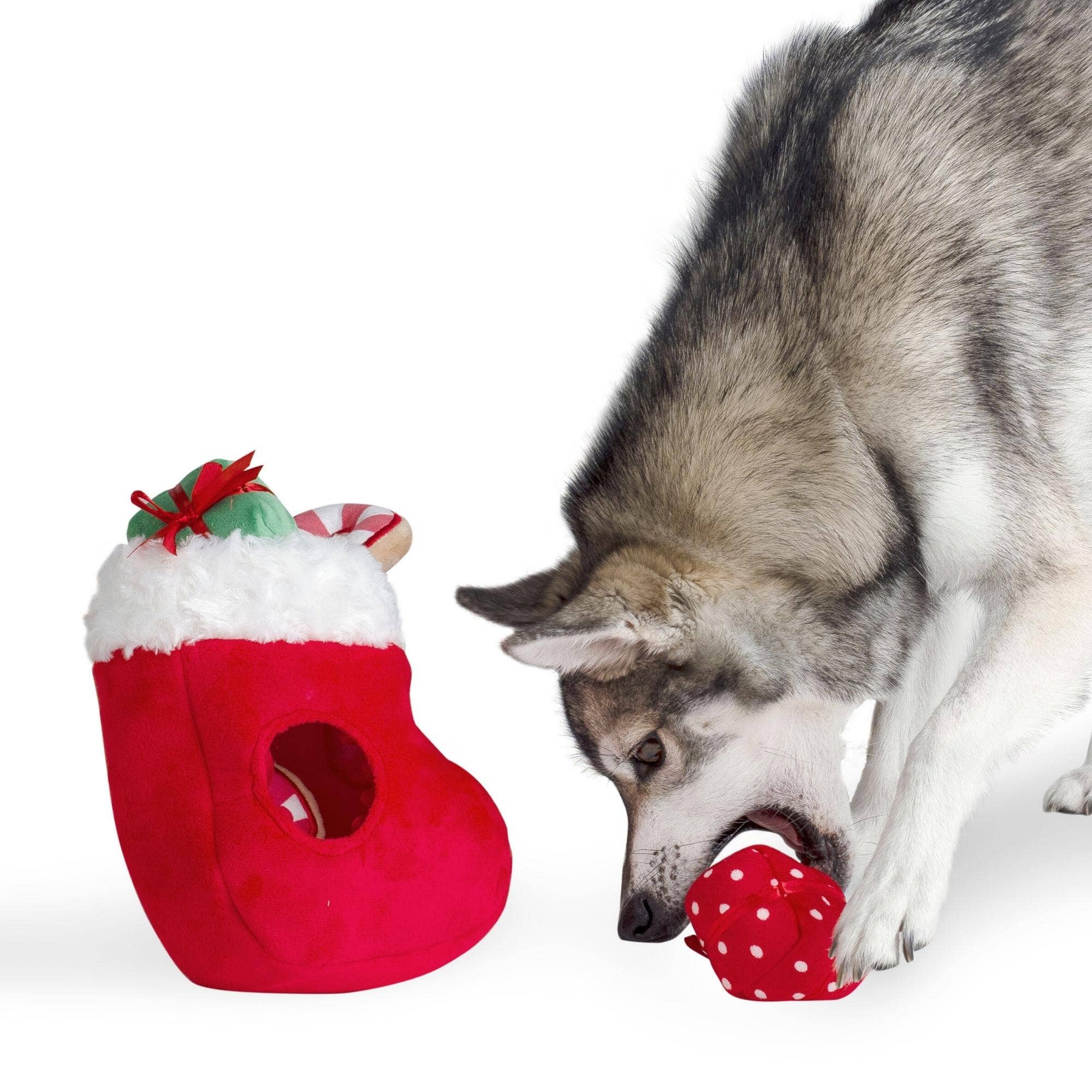 Midlee Designs - Wholesale Pet Plush Toy - Dog - Midlee Find a Toy Christmas Stocking Dog Toy1