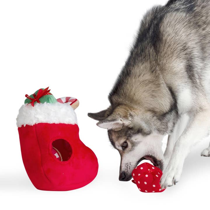Midlee Designs - Wholesale Pet plush toy – Dog - Midlee Find a Toy Christmas Stocking Dog Toy1