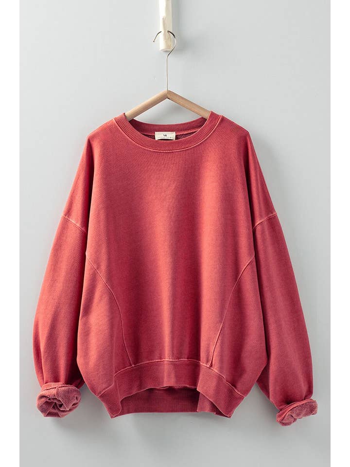 Urban Daizy - Wholesale Sweatshirt - Women's - Crew Neck Comfort Washed Organic Cotton Spring Sweatshirt11