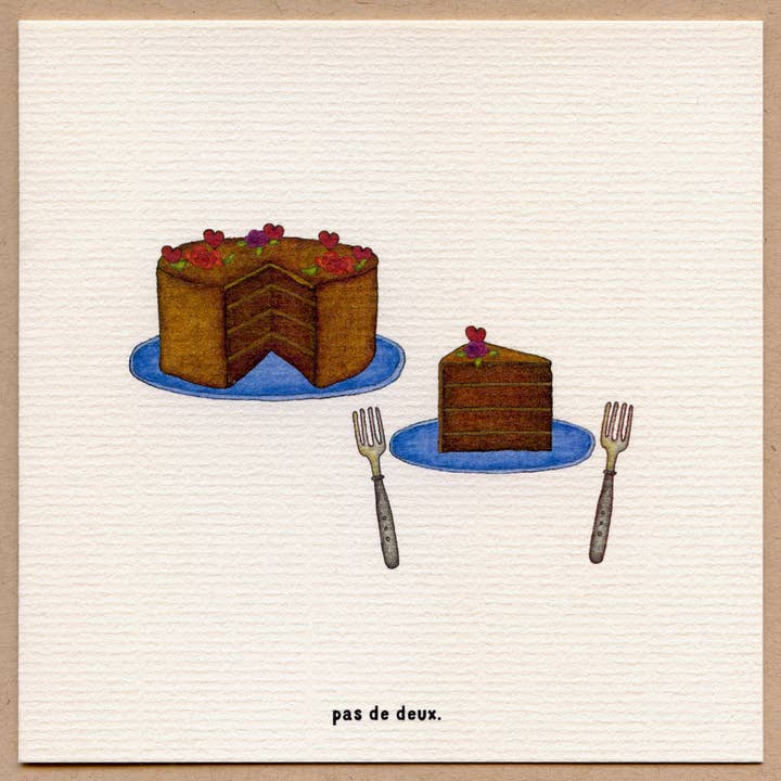 Cartão de Saudação do Dia dos Namorados Pas de Deux. Caixa de 10 por atacado de Beth Mueller