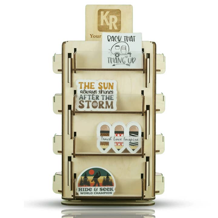 Espositore con Adesivi a 12 Ripiani per la vendita all'ingrosso da parte di KMR Displays