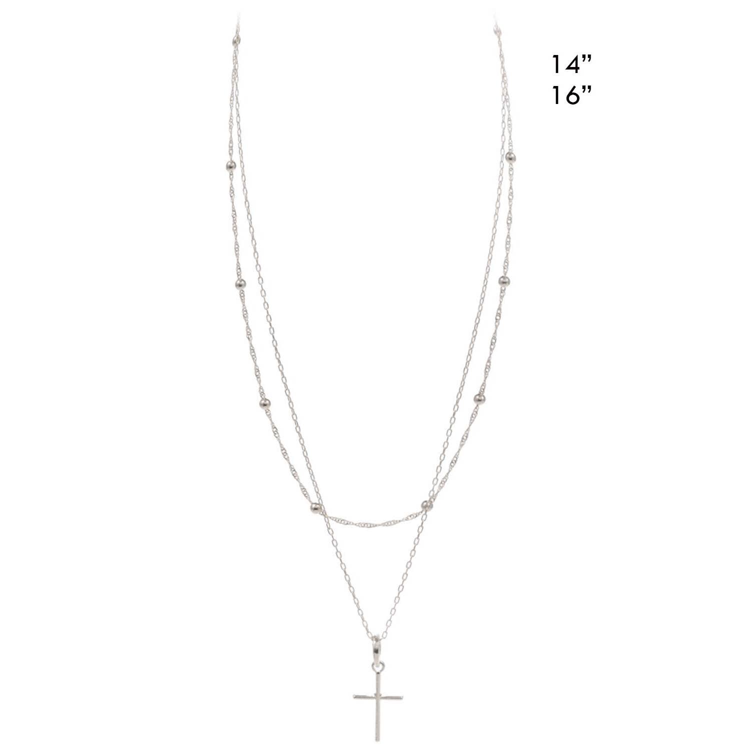 JHP Collection - Wholesale Pendant/Charm Necklace - MSNK122164 - Trendy Cross Pendant Necklace1