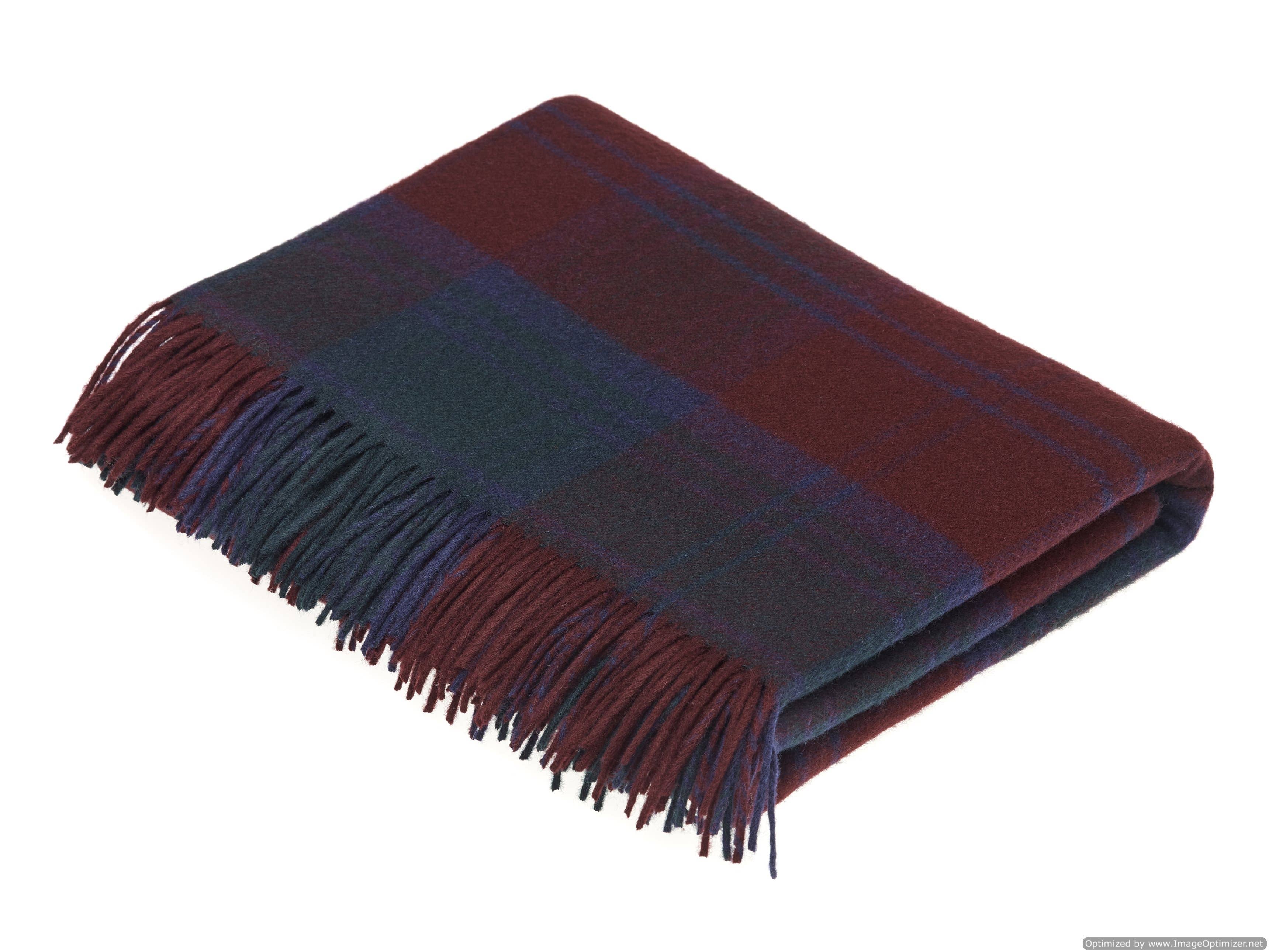 Bronte Moon - Wholesale Throw Blanket - Tartan Plaid - Merino Lambswool Throw Blankets - Made in UK13