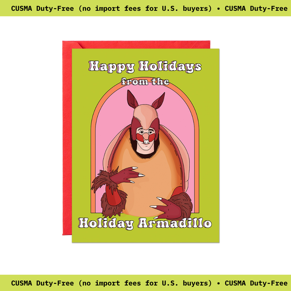 Party Mountain Paper co. - Wholesale Christmas Card - Holiday Armadillo | Christmas Card0