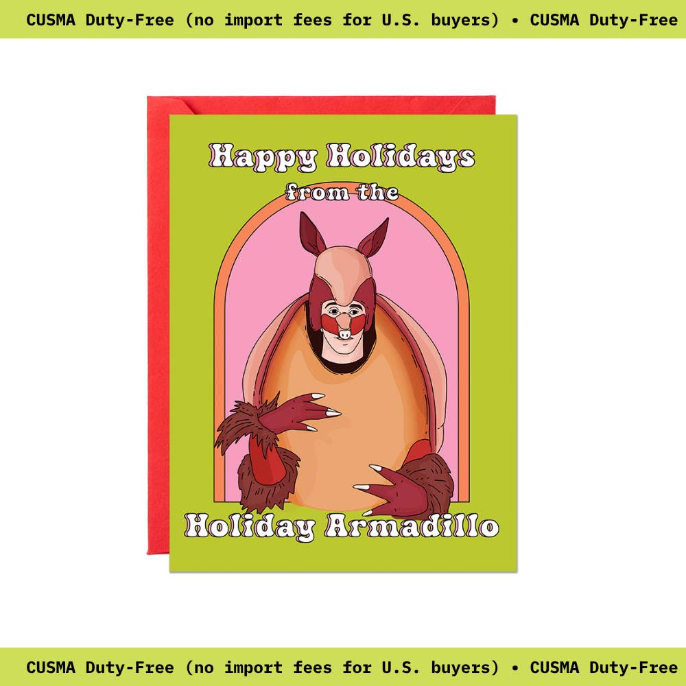 Party Mountain Paper co. - Wholesale Christmas Card - Holiday Armadillo | Christmas Card